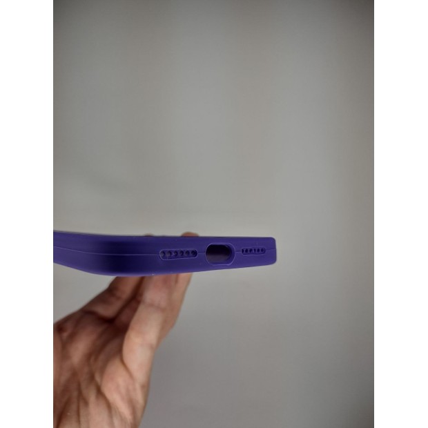 Силіконовий оригінальний квадратно-круглий камуфляжний чохол для Apple iPhone 11 (Аметист)