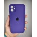 Силіконовий оригінальний квадратно-круглий камуфляжний чохол для Apple iPhone 11 (Аметист)