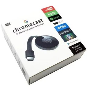 Smart TV приставка Google Chromecast + HDMI- адаптер 4K (Black)