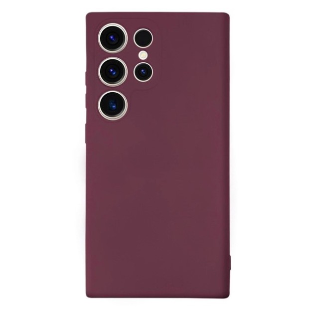 Силікон Оригінальний Samsung Galaxy S23 Ultra (ShutCam) (Бордовий)