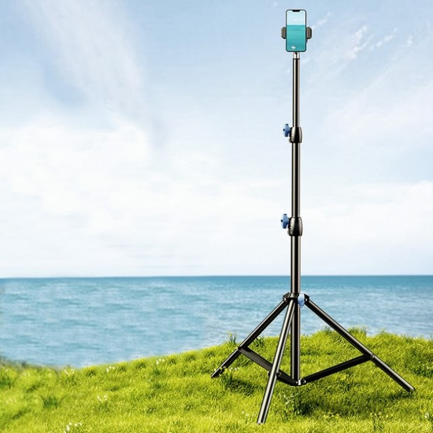 Штатив RTAKO ZJ-ZB03 2.1m Matte Finish Carbon Steel Tripod (Black)