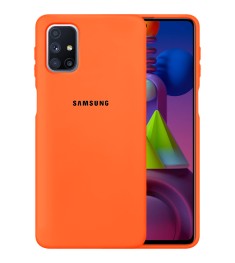 Силикон Original 360 Case Logo Samsung Galaxy M51 (2020) (Оранжевый)