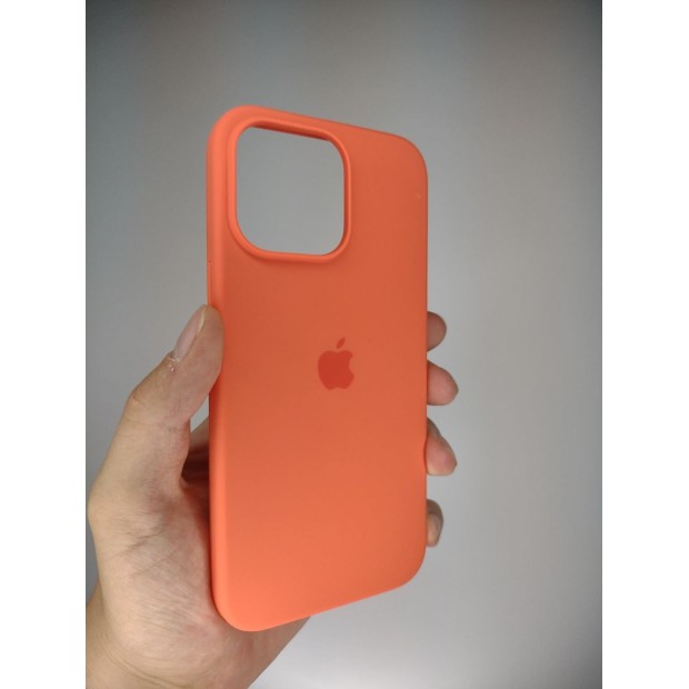 Силіконовий чохол оригінальний круглий для Apple iPhone 15 Pro Max (Абрикосовий)