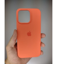 Силіконовий чохол оригінальний круглий для Apple iPhone 15 Pro Max (Абрикосовий)..