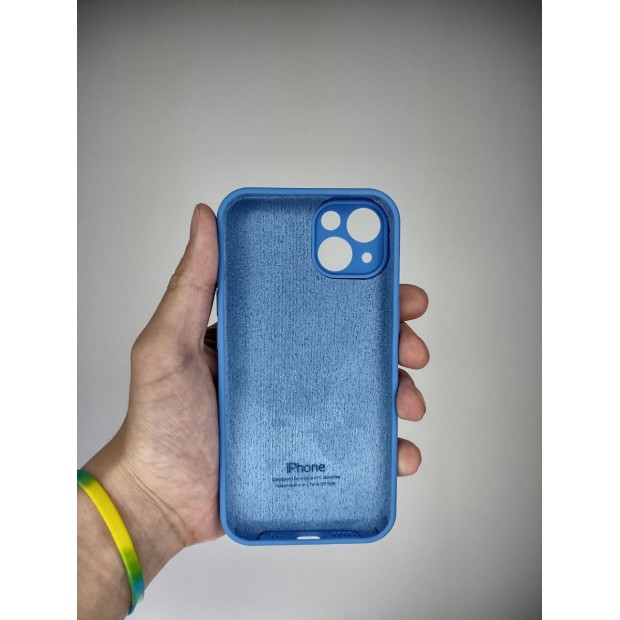 Силіконовий оригінальний чохол RoundCam для Apple iPhone 13 (12) Королівський синій