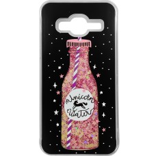 Накладка Bootle Samsung Galaxy J3 (2016) J320 (Чёрно-розовый)