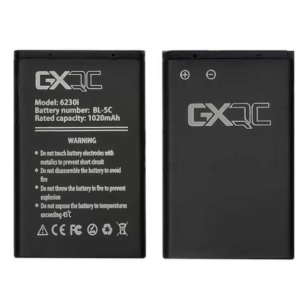 Battery GX BL-5C for Nokia 2300 /  3100 /  5030 /  6230 /  6230i /  6600 /  6630 /  C1-00 /  C2-00 /  E50