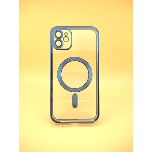Чехол UMKU Shining with MagSafe Apple iPhone 11 (Blue Titanium)