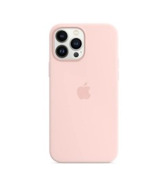 Силіконовий оригінальний круглий чохол Apple iPhone 13 Pro (76) Крейдяно-рожевий..