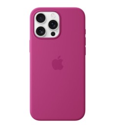 Чохол Silicone Case з MagSafe для Apple iPhone 16 Pro Max (Фуксія)