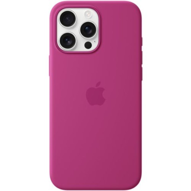 Чохол Silicone Case з MagSafe для Apple iPhone 16 Pro Max (Фуксія)