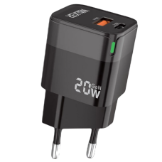 СЗУ-адаптер Walker WH-42 20W (1USB/1Type-C) (Чёрный)