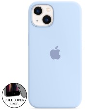 Силіконовий оригінальний круглий чохол для Apple iPhone 13  /  14 (15) бузковий.