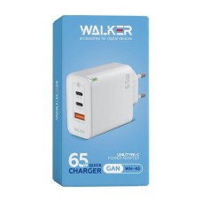 СЗП-адаптер Walker WH-45 65Вт GAN (1USB  /  2Type-C) (Білий)