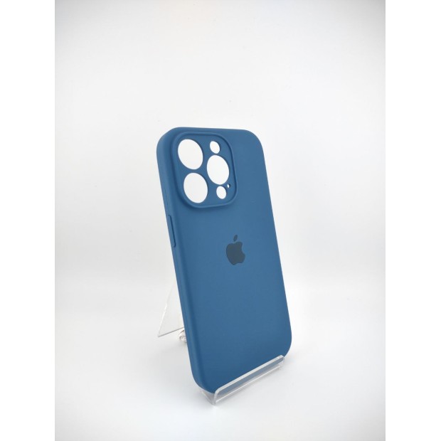 Силіконовий оригінальний чохол RoundCam для Apple iPhone 14 Pro (22) синій кобальт.
