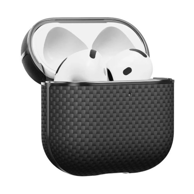 Чехол для наушников Pitaka Armid fiber Magnetic Case Plain AirPods 4 (Black/Gray)