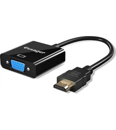 Перехідник ESSAGER (HDMI - VGA) 1080p (Адаптер - конвертер) (Чорний) (EZJHV-HY01..