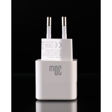 СЗП-адаптер DC CA-F06 GaN 30W (1Type-C) + кабель Type-C - Lightning (Білий) D СЗП-адаптер DC CA-F06 GaN 30W (1Type-C) + кабель Type-C - Lightning (Білий) D