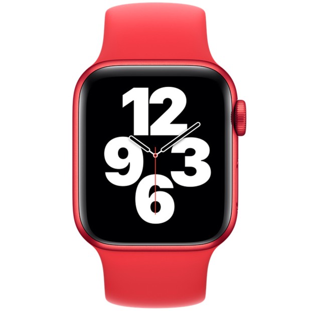 Ремінець Silicone Apple Watch Solo Loop (M) 42  /  44 мм (Червоний)