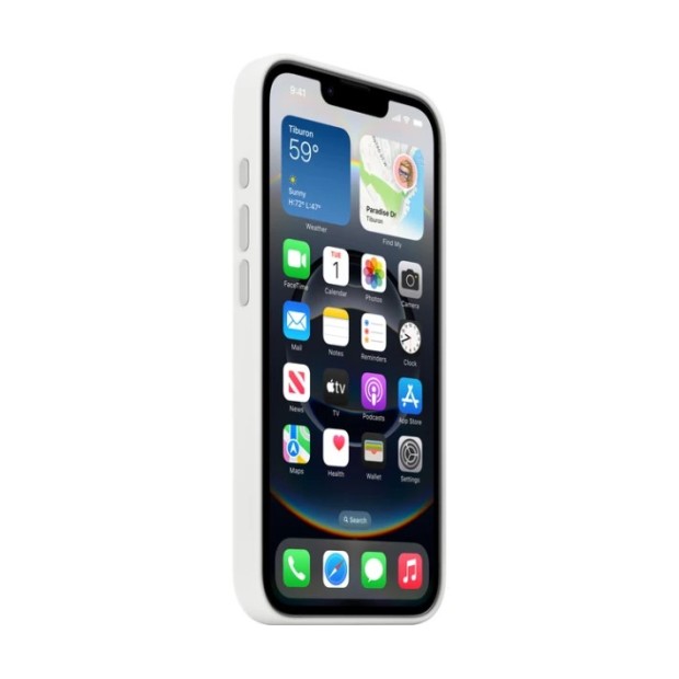 Силіконовий оригінальний круглий чохол Apple iPhone 16e (06) білий