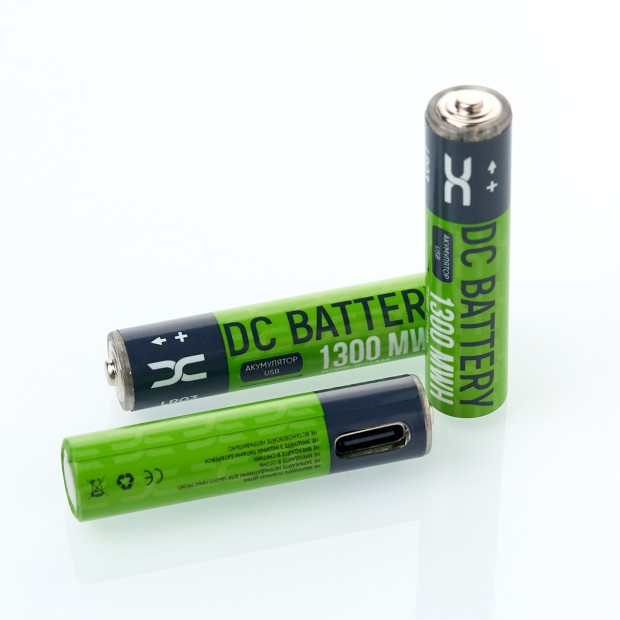 Аккумулятор DC AAA Type-C 1300mAh (1шт)