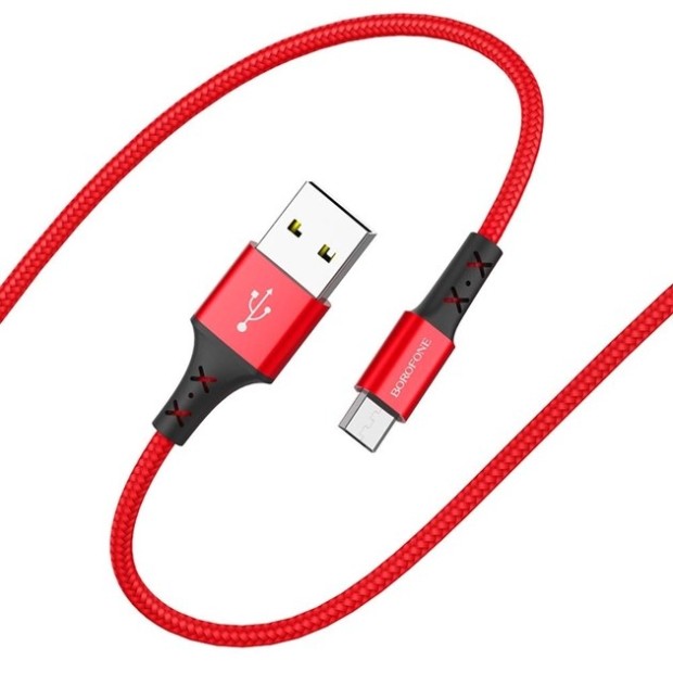 USB Cable Borofone BX20 (MicroUSB) (Red)