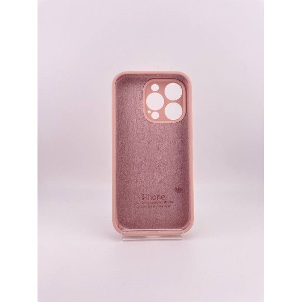 Силіконовий оригінальний чохол RoundCam для Apple iPhone 15 Pro (08) Рожевий пісок