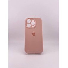 Силіконовий оригінальний чохол RoundCam для Apple iPhone 15 Pro (08) Рожевий пісок