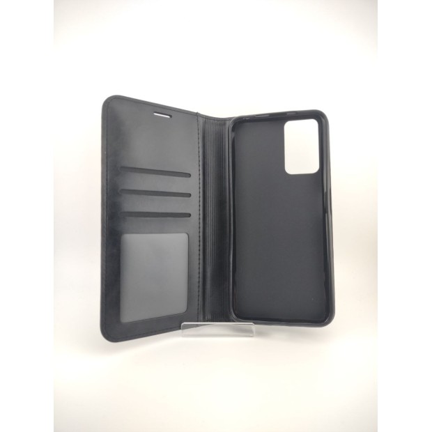 Leather Elegant Book Case for Xiaomi Redmi Note 12S (Black)