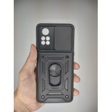 Захисний чохол Ring Serge Armor Case для Xiaomi Poco X4 Pro 5G (ShutCam) (Чорний)