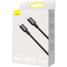 USB-кабель Baseus Superior PD 100W (1m) (Type-C to Type-C) (Чёрный) CATYS-B01