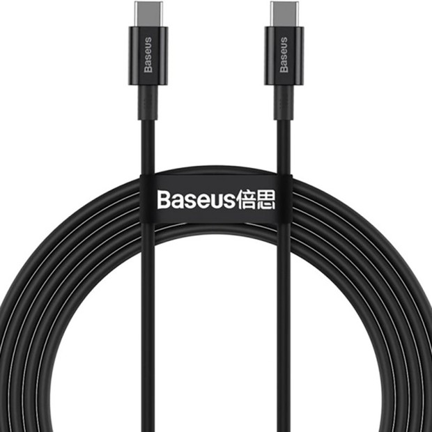 USB-кабель Baseus Superior PD 100W (1м) (Type-C до Type-C) (Чорний) CATYS-B01