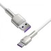 USB-кабель Baseus Cafule Metal Data 66W (1m) (Type-C) (Білий) CAKF000102