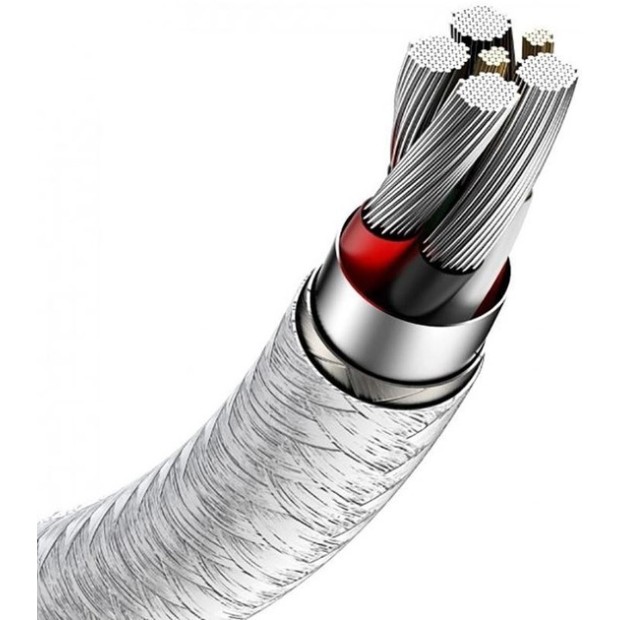 USB-кабель Baseus Cafule Metal Data 66W (1m) (Type-C) (Білий) CAKF000102 USB-кабель Baseus Cafule Metal Data 66W (1m) (Type-C) (Білий) CAKF000102