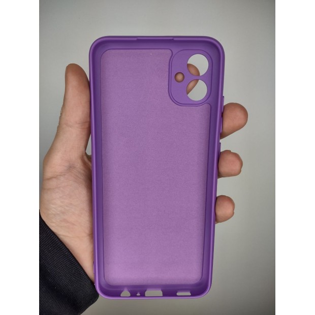 Силіконовий оригінальний чохол Samsung Galaxy A04E (2022) (ShutCam) (Бузковий)