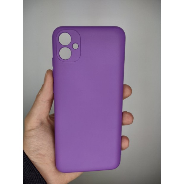 Силикон Original Case Samsung Galaxy A04E (2022) (ShutCam) (Сиреневый)