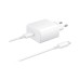 Адаптер живлення Samsung EP-TA845XWE 45W (1 Type-C) + кабель Type-C - Type-C (білий) (оригінальна збірка) K