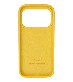 Силіконовий оригінальний круглий чохол для Apple iPhone 17 Pro Max (63) Канарков..