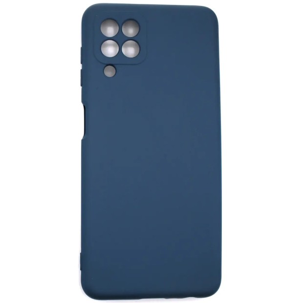 Силіконова оригінальна накладка Samsung Galaxy A22  /  M22  /  M32 (ShutCam) (Кобальт)