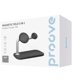 Бездротовий зарядний пристрій Proove Magnetic Field Pro 3-в-1 Qi2 (Чорний)