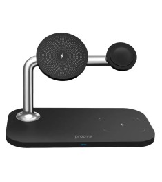 Беспроводное зарядное устройство Proove Magnetic Field Pro 3in1 Qi2 (Black)