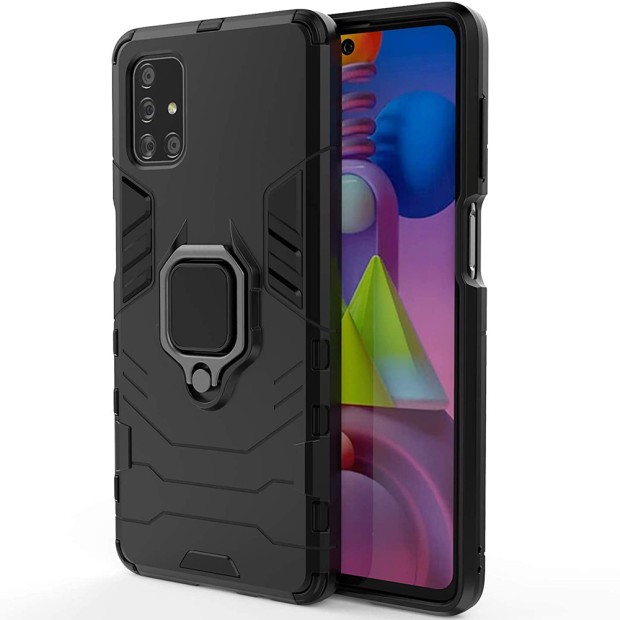 Ring Armor Case для Samsung Galaxy M51 (2020) (Чорний)