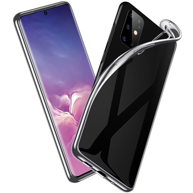 Силикон UMKU Line Samsung Galaxy S20 Plus (чёрный)