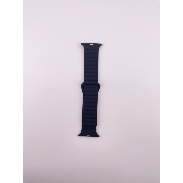 Ремінець для Apple Watch Ribbed Silicone Shine 42  /  44  /  45  /  49 мм (07) Чорний.