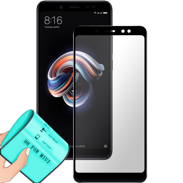 Захисне скло 5D Ceramic для Xiaomi Redmi Note 5  /  Note 5 Pro Чорний