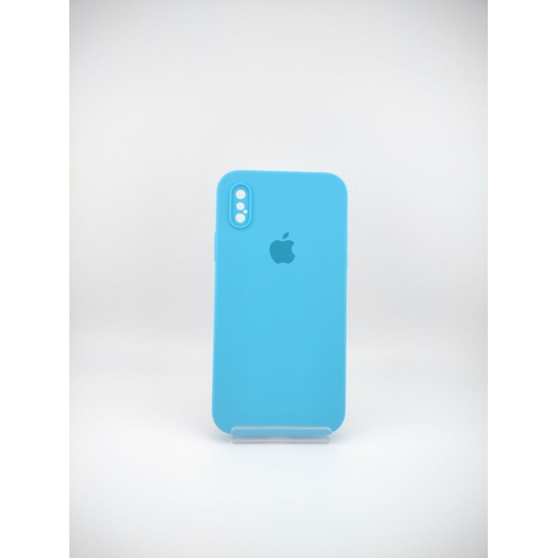 Силіконовий чохол Original Square RoundCam для Apple iPhone X  /  XS (20) Синій