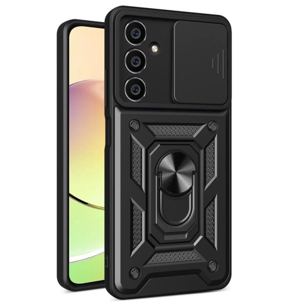 Чохол-броня Ring Serge Armor Case для Samsung Galaxy M34 (ShutCam) (Чорний)