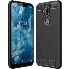 Силикон Polished Carbon Nokia 7.1 Plus (Черный)