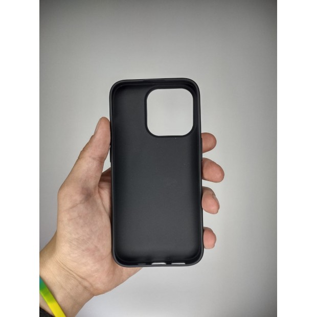 Чехол силиконовый Graphite Apple iPhone 15 Pro (Чёрный)