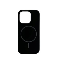 Силикон Original Round Case with MagSafe Apple iPhone 14 Pro Max (07) Black